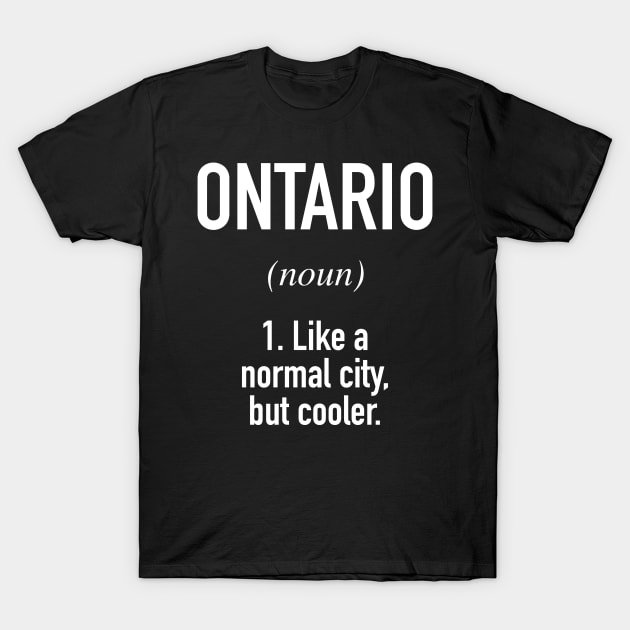 Ontario American City - USA Cities T-Shirt by Buster Piper